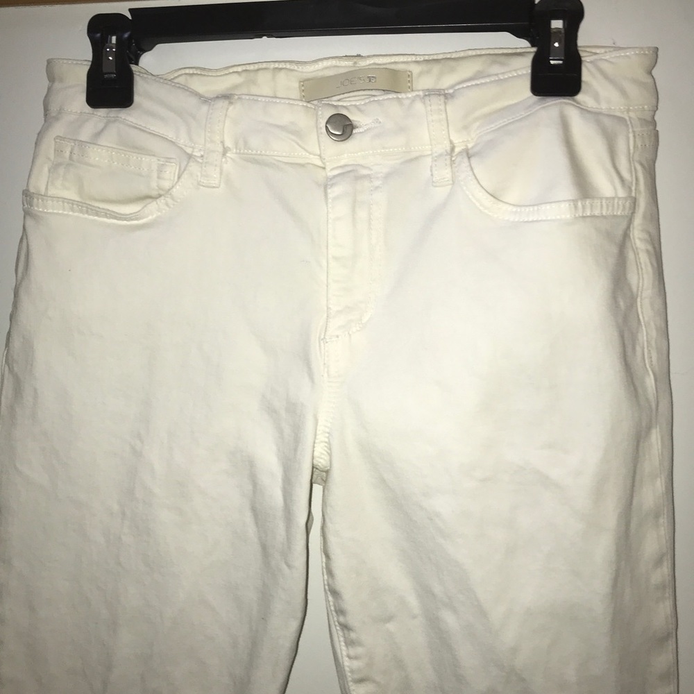 Joe’s Mid Rise Skinny Jeans, 30, white